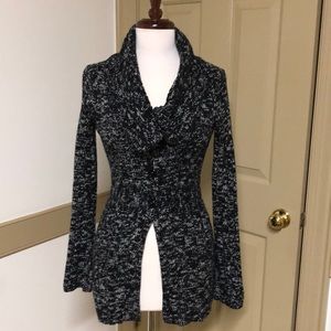 White house black market black and white cardigan